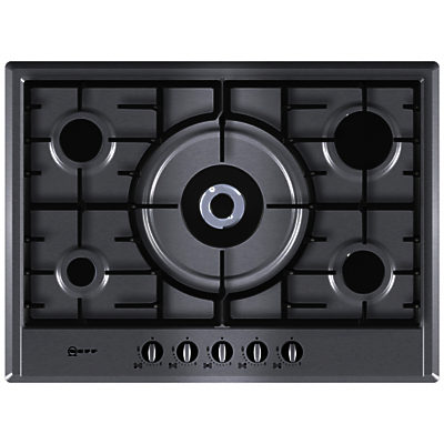 Neff T25S56N0GB Gas Hob, Stainless Steel Neff T25S56N0GB Gas Hob, Stainless Steel